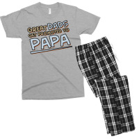 Great Dads Get Promoted To Papa Men's T-shirt Pajama Set | Artistshot