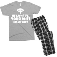 Hey What's Your Wifi Password Men's T-shirt Pajama Set | Artistshot