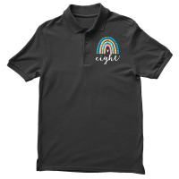 Eight Year Old Rainbow 8th Birthday Gifts For Girls 8 Bday T Shirt Men's Polo Shirt | Artistshot