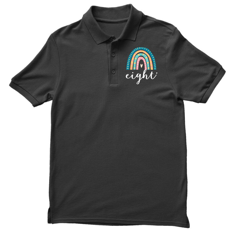 Eight Year Old Rainbow 8th Birthday Gifts For Girls 8 Bday T Shirt Men's Polo Shirt by emly9i8u7y6y5t | Artistshot