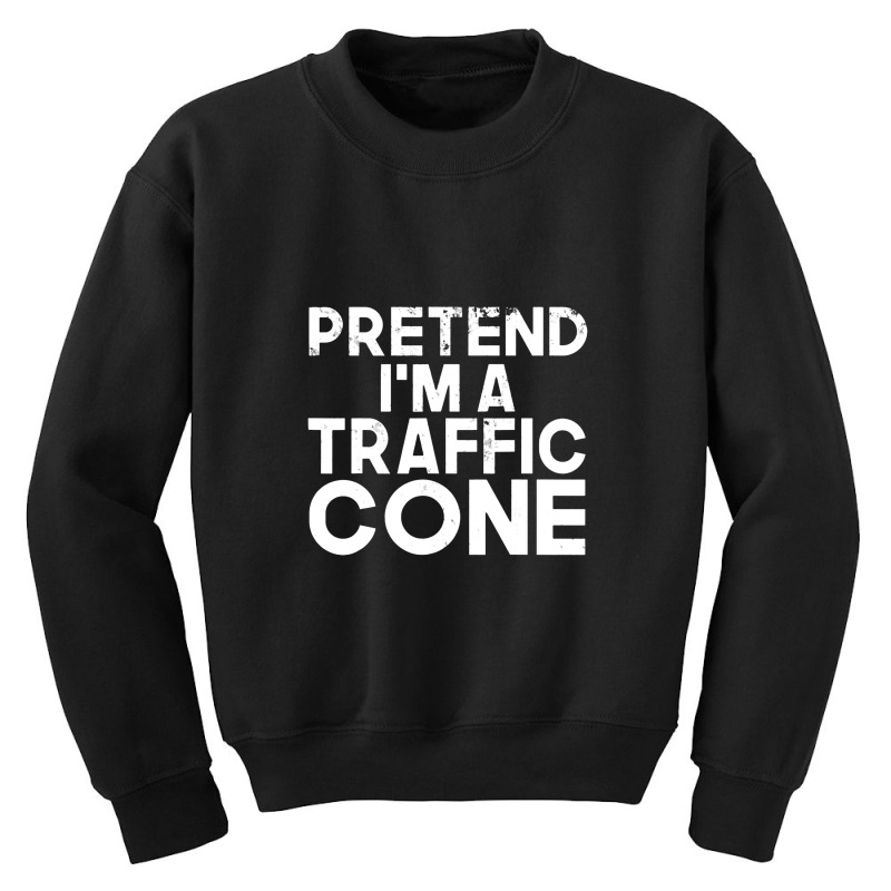 Pretend I'm A Traffic Cone Simple Halloween Costume Party Youth Sweatshirt by dwindupadi | Artistshot