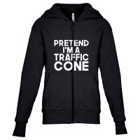 Pretend I'm A Traffic Cone Simple Halloween Costume Party Youth Zipper Hoodie | Artistshot