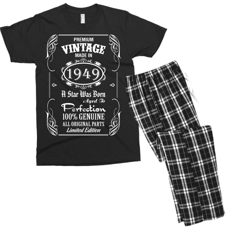 Premium Vintage Made In 1949 Men's T-shirt Pajama Set | Artistshot