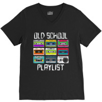 Cas.sette Tape Mu.sic T Shirt Retro 80s  Playlist T Sh V-neck Tee | Artistshot