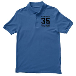 35th birthday life begins at 35 Men's Polo Shirt | Artistshot