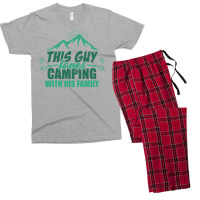 This Guy Loves Camping With His Family Men's T-shirt Pajama Set | Artistshot