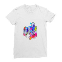 Digestive Digestive System Gastrointestinal Tract Watercolor Art Gifts Ladies Fitted T-shirt | Artistshot