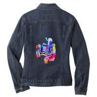 Digestive Digestive System Gastrointestinal Tract Watercolor Art Gifts Ladies Denim Jacket | Artistshot