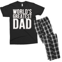 Worlds Greatest Dad Men's T-shirt Pajama Set | Artistshot