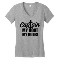 Captain My Boat My Rules Capacity T Shirt Women's V-neck T-shirt | Artistshot