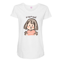 Cute Girl Maternity Scoop Neck T-shirt | Artistshot