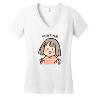 Cute Girl Women's V-neck T-shirt | Artistshot