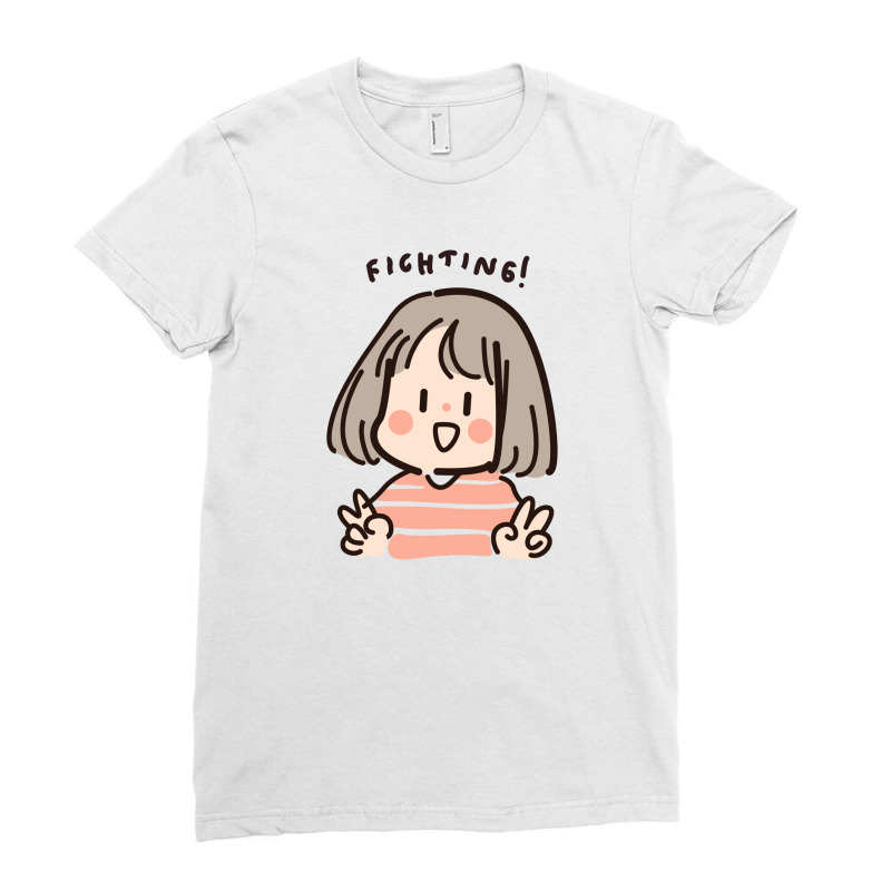 Cute Girl Ladies Fitted T-shirt | Artistshot