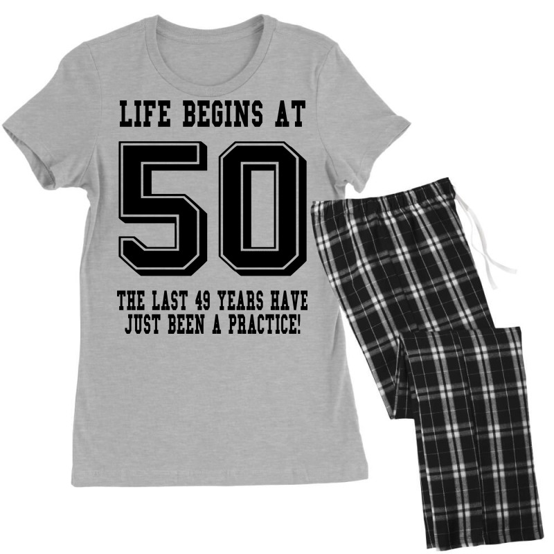 50th Birthday Life Begins At 50 Women s Pajamas Set. By Artistshot