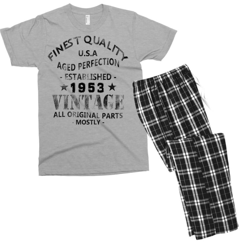 Vintage 1953 Black Men's T-shirt Pajama Set | Artistshot