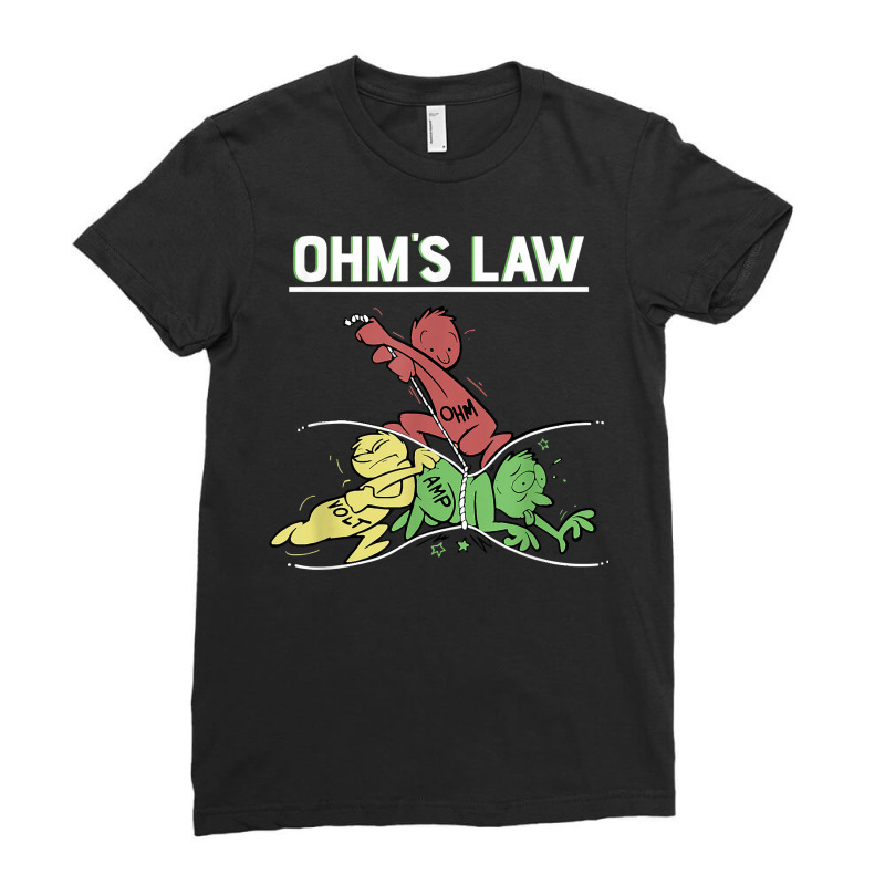 Ohms Law Funny Shirt.electrical Electronics Engineer Funny T T Shirt Ladies Fitted T-Shirt by corni3t6 | Artistshot