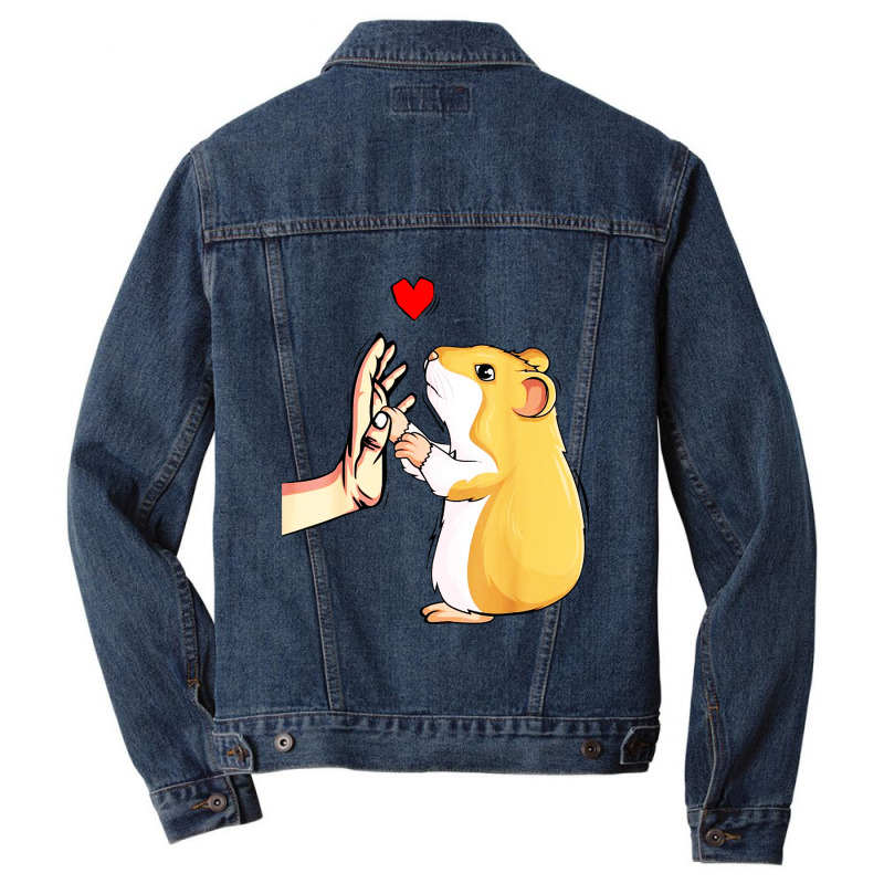 Hamster Love Hammy Men Denim Jacket by Modena art | Artistshot