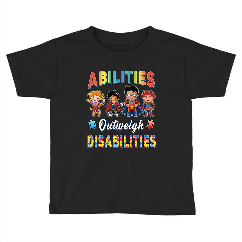 Autism Awareness Boy Abilities Outweigh Disabilities Teacher T Shirt Toddler T-shirt by HUUY | Artistshot