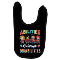 Autism Awareness Boy Abilities Outweigh Disabilities Teacher T Shirt Baby Bibs | Artistshot