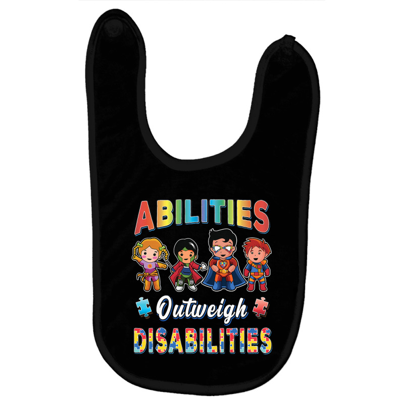 Autism Awareness Boy Abilities Outweigh Disabilities Teacher T Shirt Baby Bibs by HUUY | Artistshot