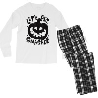 Let's Get Smashed Pumpkin Halloween T Shirt Men's Long Sleeve Pajama Set | Artistshot