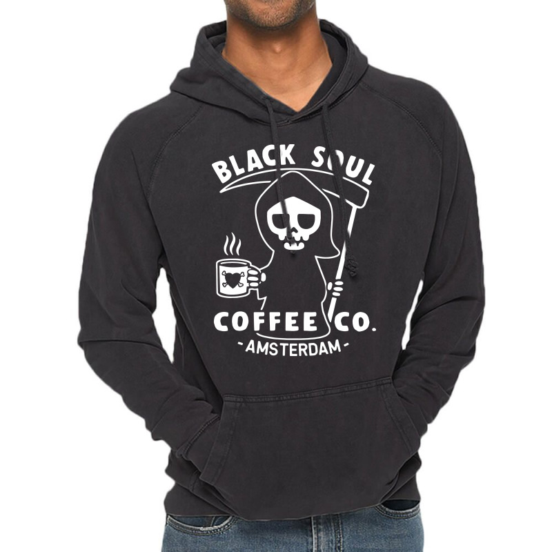 Funny Coffee T Shirt Amsterdam T Shirt Black Soul Coffee Cafe Grim Rea Vintage Hoodie by Larise_Store | Artistshot