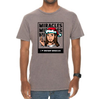 I Love Instant Miracles With Jesus Wearing Santa Hat Vintage T-shirt | Artistshot