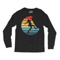 Bouldering T  Shirt Bouldering Silhouette On A Distressed Retro Sunset Long Sleeve Shirts | Artistshot