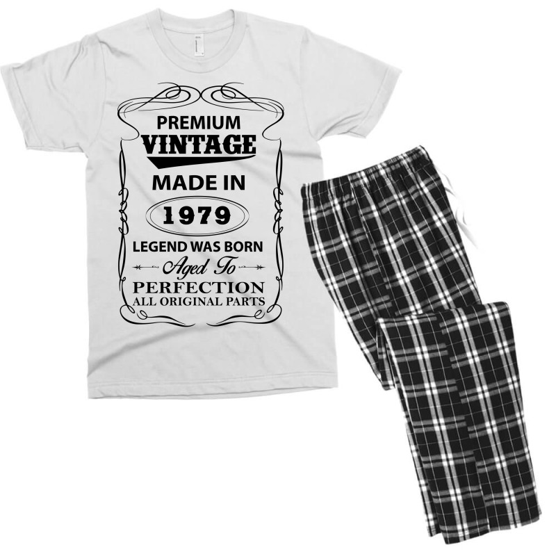 Vintage Legend Was Born 1979 Men's T-shirt Pajama Set | Artistshot