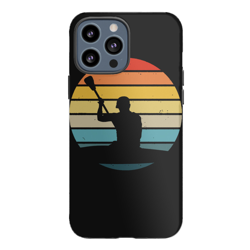 Canoe T  Shirt Canoeing Silhouette On A Distressed Retro Sunset Produc Iphone 13 Pro Max Case | Artistshot