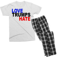 Love Trumps Hate Vote For Hillary Men's T-shirt Pajama Set | Artistshot