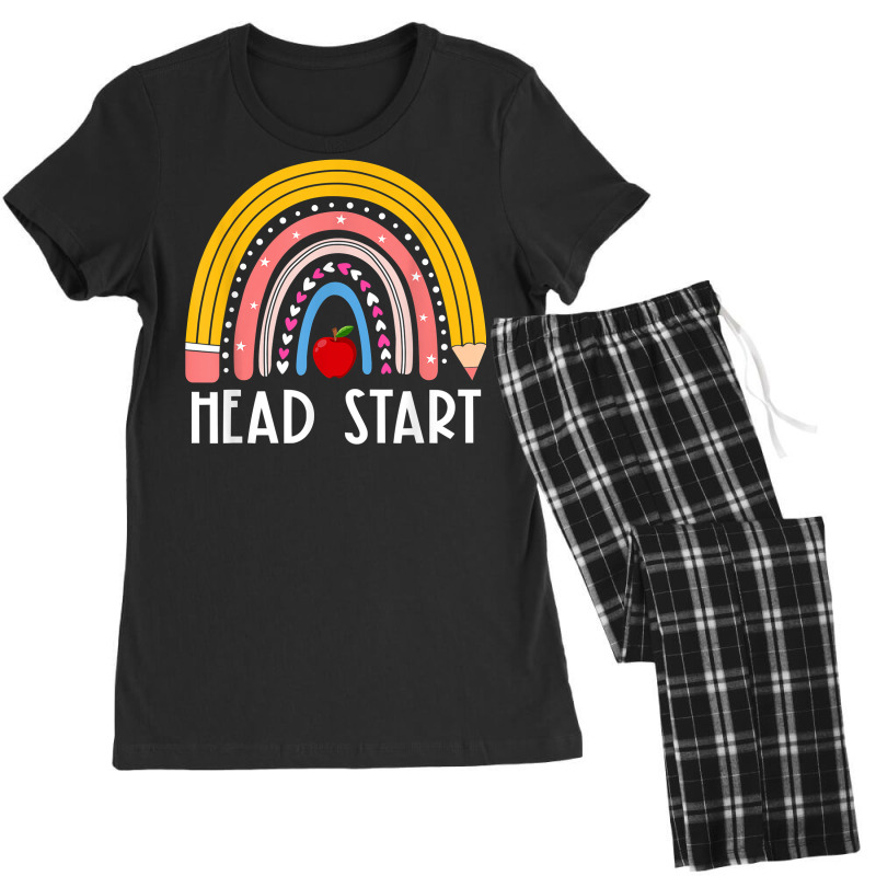 Rainbow Pencil Head Start Funny Teacher Life Back To School T Shirt Women's Pajamas Set by dufordxsbartonto | Artistshot