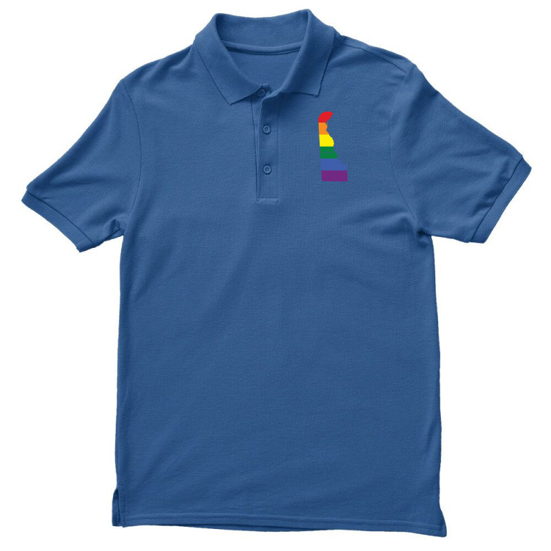 Delaware Rainbow Flag Men's Polo Shirt | Artistshot