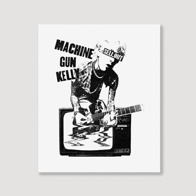 Machine Gun Kel.ly   Tv Warp Portrait Canvas Print | Artistshot