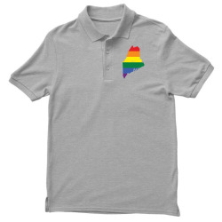 maine rainbow flag Men's Polo Shirt | Artistshot