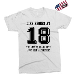 18th birthday life begins at 18 Exclusive T-shirt | Artistshot