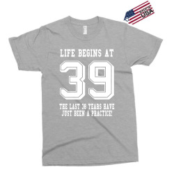 39th birthday life begins at 39 white Exclusive T-shirt | Artistshot