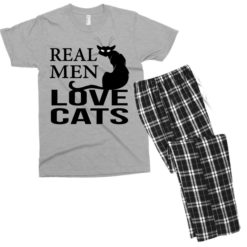 Real Men Love Cats Men's T-shirt Pajama Set | Artistshot