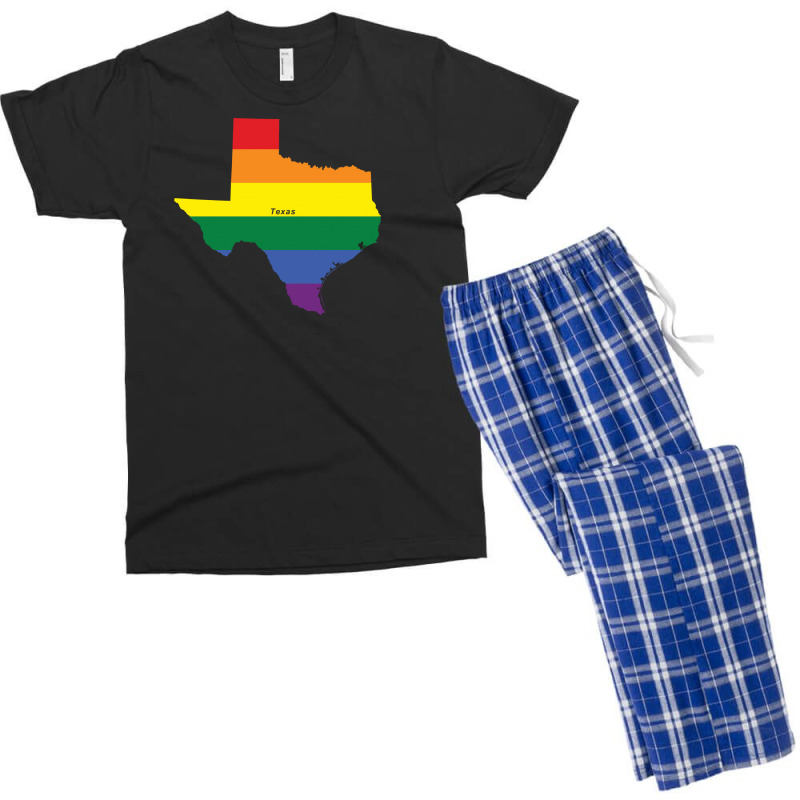 Texas Rainbow Flag Men's T-shirt Pajama Set | Artistshot
