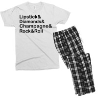 Lipstick Diamond,champagne & Rock & Roll Men's T-shirt Pajama Set | Artistshot