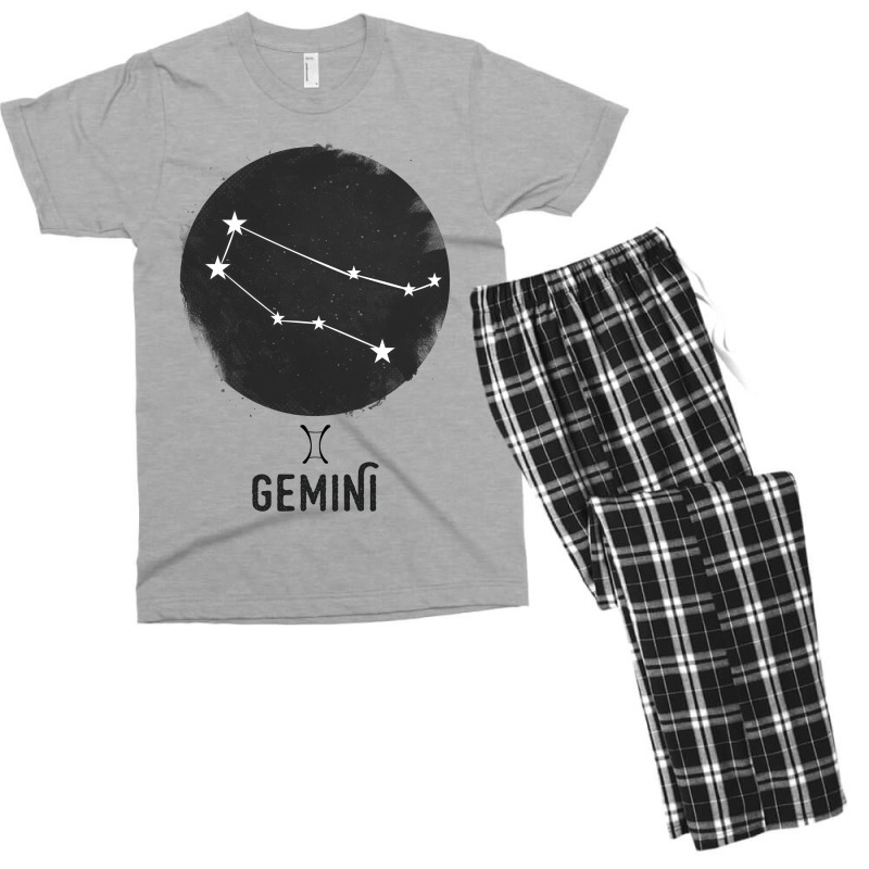 Minimal Gemini Zodiac Sign Men's T-shirt Pajama Set | Artistshot