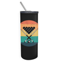 Billiards Snooker Pool Player Cue Sports Vintage Retro Skinny Tumbler | Artistshot