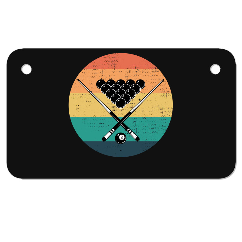 Billiards Snooker Pool Player Cue Sports Vintage Retro Motorcycle License Plate | Artistshot