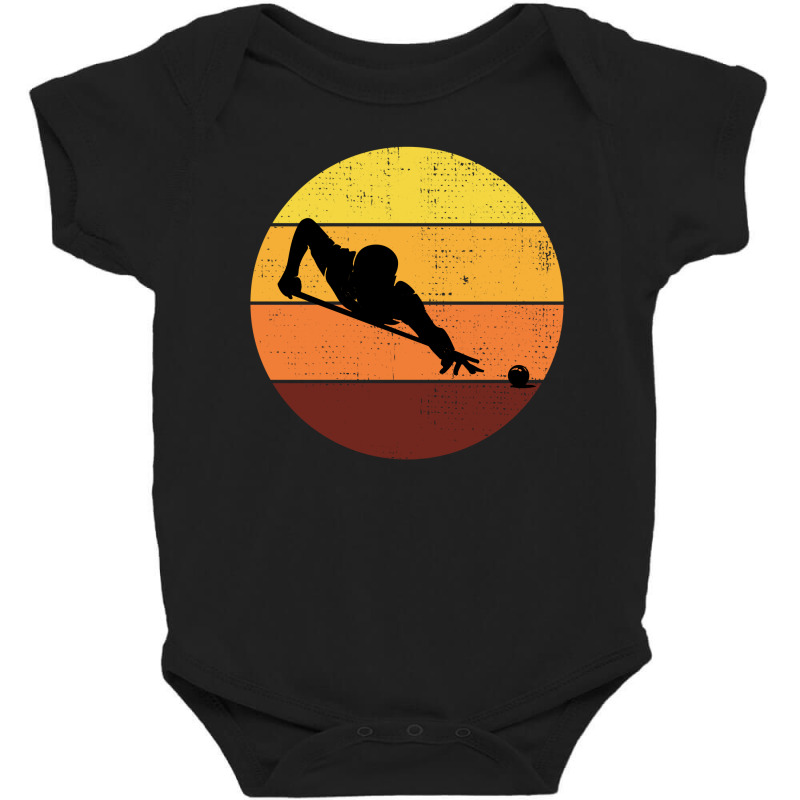 Billiards Snooker Pool Player Cue Sports Vintage Retro Baby Bodysuit | Artistshot