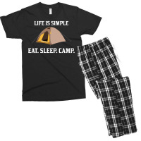 Life Is Simple Eat Sleep Camp Men's T-shirt Pajama Set | Artistshot