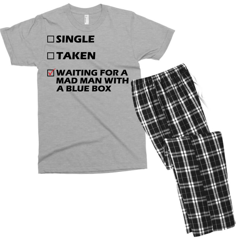 Waiting For A Mad Man In A Blue Box Men's T-shirt Pajama Set | Artistshot