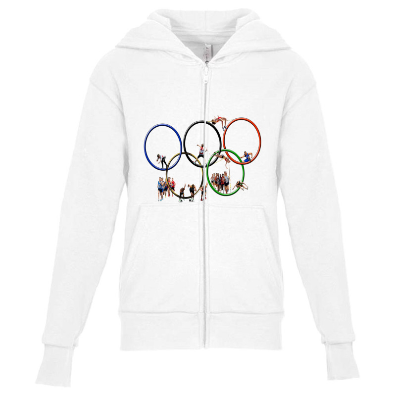 Olympic Games Ring Olympic Symbols Youth Zipper Hoodie | Artistshot