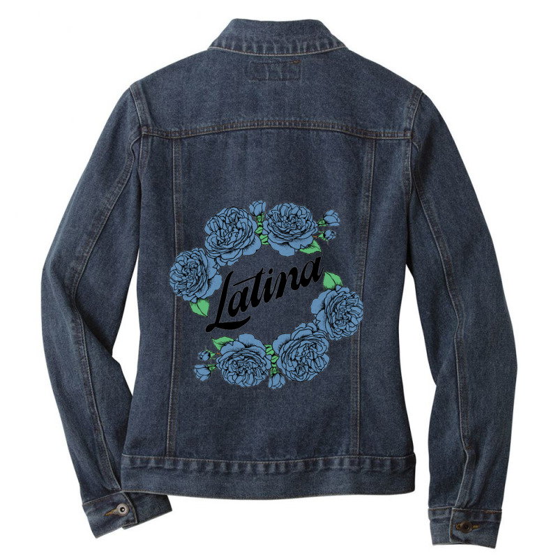 Latina Blue Rose For Light Ladies Denim Jacket by saterseim | Artistshot