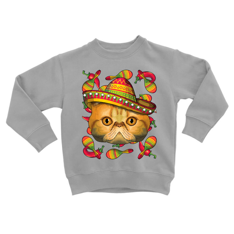 Cinco De Mayo Exotic Shorthair Sombrero Mexican Cat Fiesta T Shirt Toddler Sweatshirt by HUUY | Artistshot