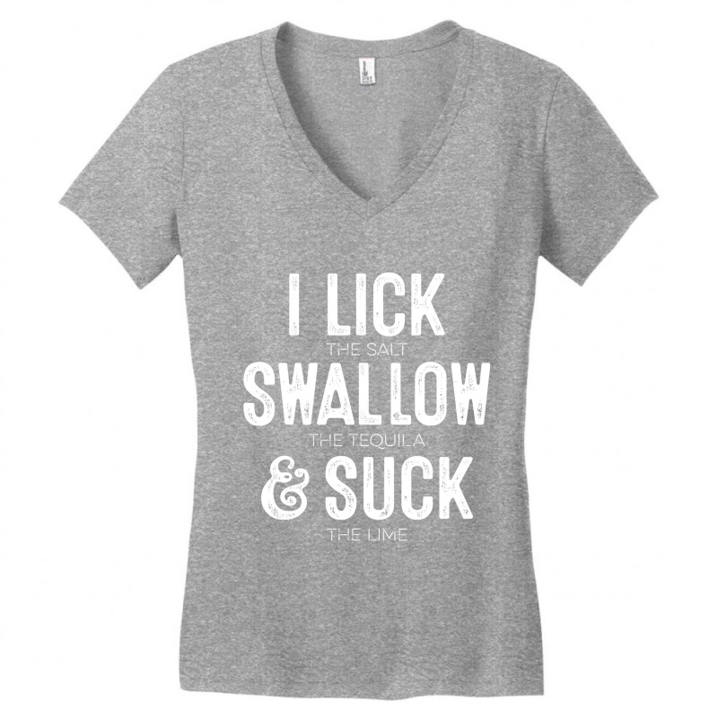 Cinco De Mayo I Lick Salt Swallow Tequila Suck Lime Shirt Women's V-Neck T-Shirt by HUUY | Artistshot